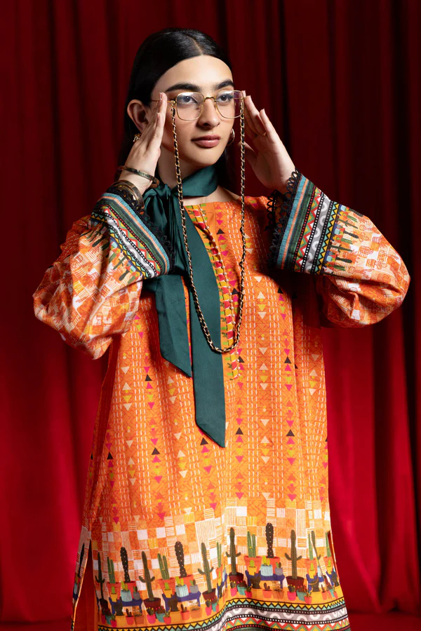 ORANGE-KHADDAR-2 PIECE (WS1242P01) - Image 2